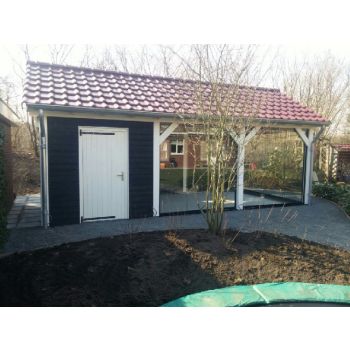 Glazen schuifwand lengte 4900mm 5-sporig