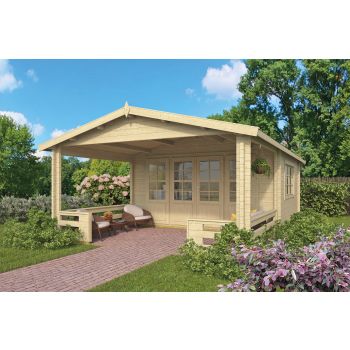 Blokhut Leeds 440 x 440 cm + 290cm