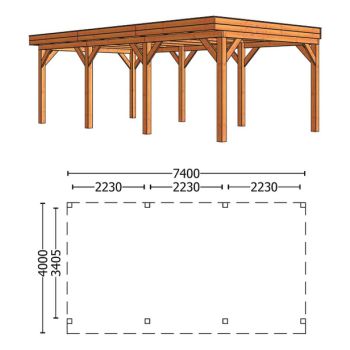 Buitenverblijf Mensa L 7400 combinatie 1