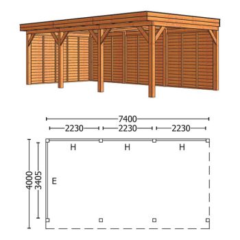 Buitenverblijf Mensa L 7400 combinatie 2