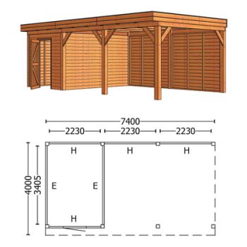 Buitenverblijf Mensa L 7400 combinatie 4