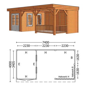 Buitenverblijf Mensa L 7400 combinatie 5