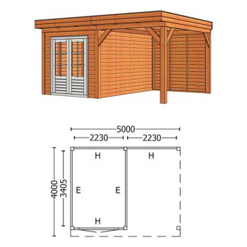 Buitenverblijf Mensa L 5000 combinatie 5