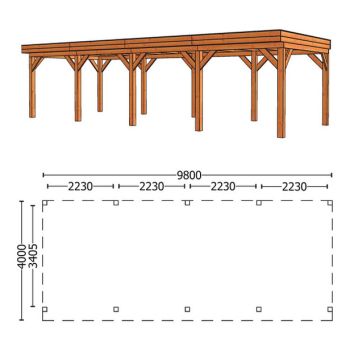 Buitenverblijf Mensa L 9800 combinatie 1