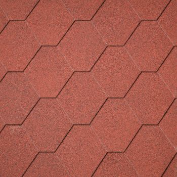 Dakshingles hexagonaal rood - pak 3 m²