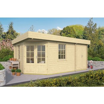 Blokhut Helge 350 + 150 x 350 cm