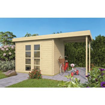 Blokhut Middelmodern 300 + 200 x 200 cm