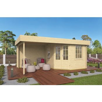 Blokhut Stig 250 + 250 x 300 cm