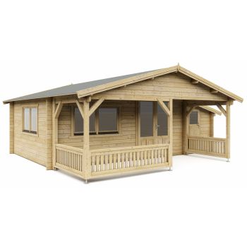 Blokhut 50'er 500 + 150 x 400 + 200 cm