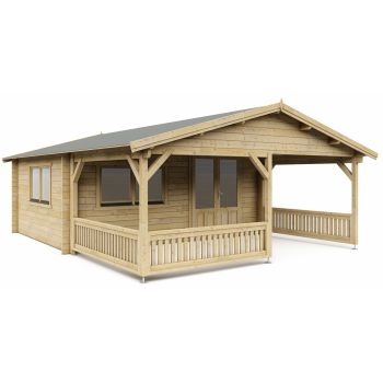 Blokhut 50'er 500 x 400 + 300 cm