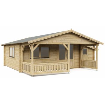 Blokhut 50'er 500 + 150 x 500 + 200 cm