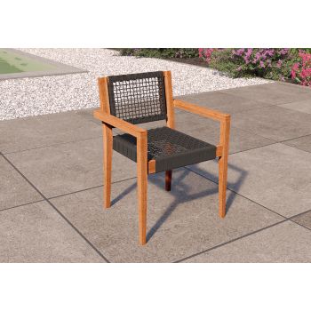 Stapelbare teak stoel Toledo (set van 2 stoelen)