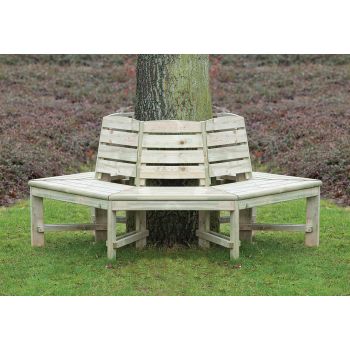 Boombank rugleuning vuren groen geïmpregneerd