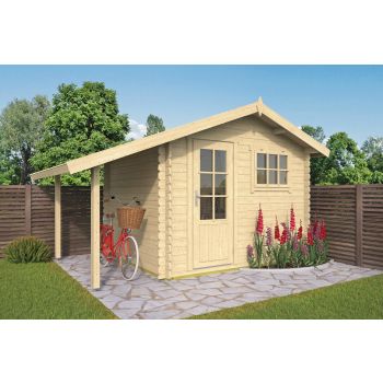 Blokhut Lars 300 x 260 cm + 120cm