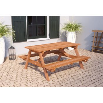 Hardhouten picknicktafel Economy
