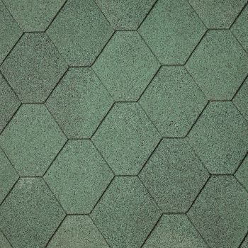 Dakshingles hexagonaal groen - pak 3 m²