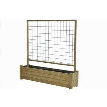 Bloembak Horst 40x180cm met rek