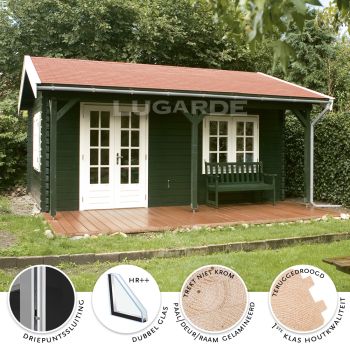 Blokhut Malibu 400 x 400 cm