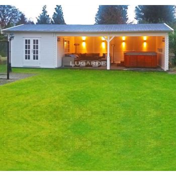 Blokhut B35 400 x 350 + 750 cm