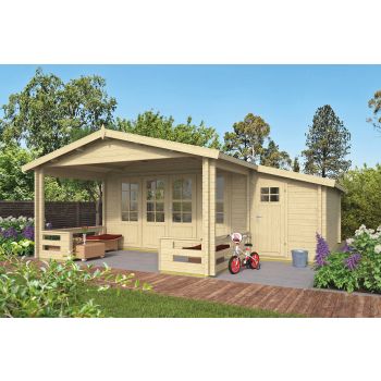 Blokhut Liverpool 540 + 154 x 540 + 223 cm