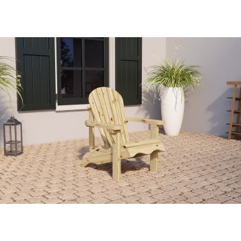 Loungestoel Miami vuren gedroogd, groen geïmpregneerd