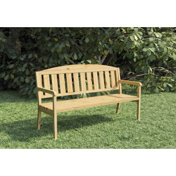 Tuinbank Sparrenbos (3-zits) vuren gedroogd, groen geïmpregneerd