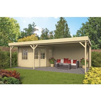 Blokhut Annette 300 + 400 x 300 + 100 cm