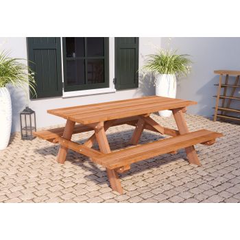 Hardhouten picknicktafel Comfort