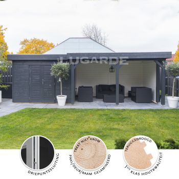 Tuinhuis PR28 300 x 240 + 420 x 300 cm