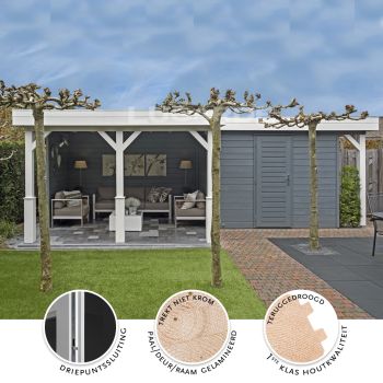 Tuinhuis PR31 300 x 190 + 360 x 300 cm