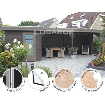 Tuinhuis PR34 240 x 300 + 540 x 240 cm